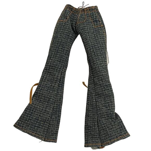 Bratz Yasmin Doll Style It Skinny Low Waist Blue Jeans Cross Stitch Legs #38 - Picture 2 of 7